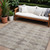 9' X 12' Beige Taupe and Brown Geometric Washable Non Skid Indoor Outdoor Area Rug