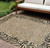 8' X 10' Gold Animal Print Washable Indoor Outdoor Area Rug