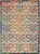 9' X 12' Ivory Blue And Green Damask Non Skid Indoor Outdoor Area Rug