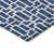 9' X 12' Navy Blue And Ivory Geometric Washable Indoor Outdoor Area Rug Transitional Style - Navy Blue, Ivory Color