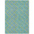 10' X 14' Artichoke Green And Aqua Geometric Washable Indoor Outdoor Area Rug
