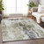 9' X 12' Taupe Ivory And Gray Abstract Washable Indoor Outdoor Area Rug
