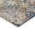 8' Gold Blue And Brown Round Floral Washable Indoor Outdoor Area Rug