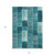 8' X 10' Teal Blue Aqua And Turquoise Patchwork Washable Indoor Outdoor Area Rug