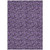9' X 12' Purple Eggplant And Ivory Floral Washable Indoor Outdoor Area Rug
