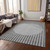 10' X 14' Gray And Ivory Striped Washable Indoor Outdoor Area Rug Transitional Style - Gray, Ivory Color