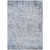 9' X 12' Sky Blue Charcoal And Ivory Abstract Washable Indoor Outdoor Area Rug