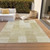 10' X 14' Beige And Ivory Striped Washable Indoor Outdoor Area Rug