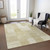 10' X 14' Beige And Ivory Striped Washable Indoor Outdoor Area Rug