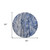 8' Blue Denim Blue And Navy Blue Round Abstract Washable Indoor Outdoor Area Rug