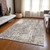 9' X 12' Taupe And Ivory Abstract Washable Indoor Outdoor Area Rug Transitional Style - Taupe, Ivory Color