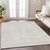 10' X 14' Taupe And Silver Geometric Washable Indoor Outdoor Area Rug