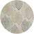 8' Beige Taupe And Artichoke Green Round Floral Washable Indoor Outdoor Area Rug