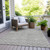 8' X 10' Gray And Ivory Geometric Washable Indoor Outdoor Area Rug Transitional Style - Gray, Ivory Color