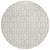 8' Ivory And Beige Round Geometric Washable Indoor Outdoor Area Rug Transitional Style - Ivory, Beige Color