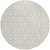 8' Ivory And Beige Round Geometric Washable Indoor Outdoor Area Rug Transitional Style - Ivory, Beige Color