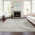 10' X 14' Taupe Beige And Ivory Striped Washable Indoor Outdoor Area Rug