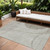 10' X 14' Taupe Beige And Ivory Striped Washable Indoor Outdoor Area Rug
