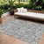9' X 12' Gray And Charcoal Abstract Washable Indoor Outdoor Area Rug
