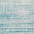 9' X 12' Teal Blue Aqua And Ivory Abstract Washable Indoor Outdoor Area Rug