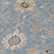 9' X 12' Denim Blue Ivory And Coral Floral Washable Indoor Outdoor Area Rug