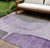 9' X 12' Purple Eggplant And Gray Abstract Washable Indoor Outdoor Area Rug