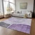 9' X 12' Purple Eggplant And Gray Abstract Washable Indoor Outdoor Area Rug