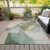 8' X 10' Artichoke Green And Taupe Abstract Washable Indoor Outdoor Area Rug - Artichoke Green, Taupe