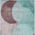 9' X 12' Teal Blue Brown And Beige Geometric Washable Indoor Outdoor Area Rug