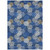 9' X 12' Navy Blue Brown And Ivory Polka Dot Washable Indoor Outdoor Area Rug