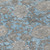 8' X 10' Blue Gray And Silver Floral Washable Indoor Outdoor Area Rug