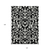 10' X 14' Black And Ivory Floral Washable Indoor Outdoor Area Rug