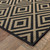 3' X 5' Black Geometric Stain Resistant Indoor Outdoor Area Rug - 606114573647