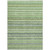 8' X 10' Artichoke Green And Olive Green Striped Washable Indoor Outdoor Area Rug