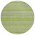 8' Fern Green And Sage Round Striped Washable Indoor Outdoor Area Rug