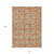 10' X 14' Copper Gray And Beige Floral Washable Indoor Outdoor Area Rug
