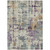 9' X 12' Linen Purple And Gold Abstract Washable Indoor Outdoor Area Rug
