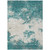 9' X 12' Teal Blue Ivory And Gray Abstract Washable Indoor Outdoor Area Rug