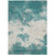 9' X 12' Teal Blue Ivory And Gray Abstract Washable Indoor Outdoor Area Rug