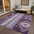 8' X 10' Purple Lavender And Ivory Aztec Washable Indoor Outdoor Area Rug