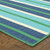 9' X 13' Blue Geometric Stain Resistant Indoor Outdoor Area Rug - 606114575382