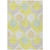 8' X 10' Yellow Mint Green And Beige Ogee Washable Indoor Outdoor Area Rug