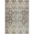 8' X 10' Linen Black And Brown Floral Washable Indoor Outdoor Area Rug