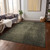 10' X 14' Gray Abstract Washable Non Skid Indoor Outdoor Area Rug Transitional Style - Gray Color