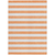 10' X 14' Salmon Striped Washable Non Skid Indoor Outdoor Area Rug