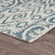 1'10" X 3' Blue Damask Indoor Outdoor Area Rug - 606114678489