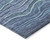 9' X 12' Denim Blue And Sky Blue Abstract Washable Indoor Outdoor Area Rug - Denim Blue, Sky Blue