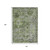 10' X 14' Artichoke Green And Gray Floral Medallion Washable Indoor Outdoor Area Rug
