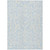 9' X 12' Sky Blue And Ivory Floral Washable Indoor Outdoor Area Rug