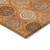 9' X 12' Orange Ivory And Gray Floral Medallion Washable Indoor Outdoor Area Rug